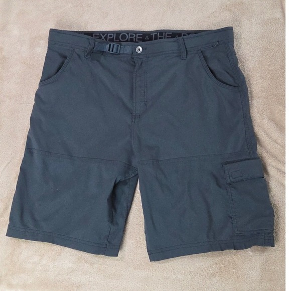 Gerry belted shorts men size 38 Gray nylon stretch hiking casual - Picture 1 of 10